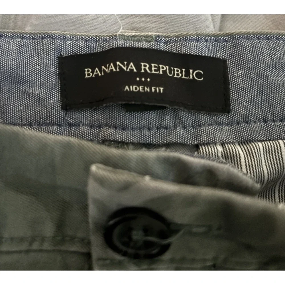 Banana Republic Shorts Mens 30 X 9‎ In  Camo Chino High Rise Pockets Aiden Fit